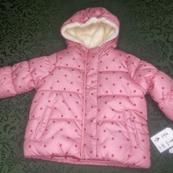 NWT osh kosh 24M pink puffer coat winter jacket